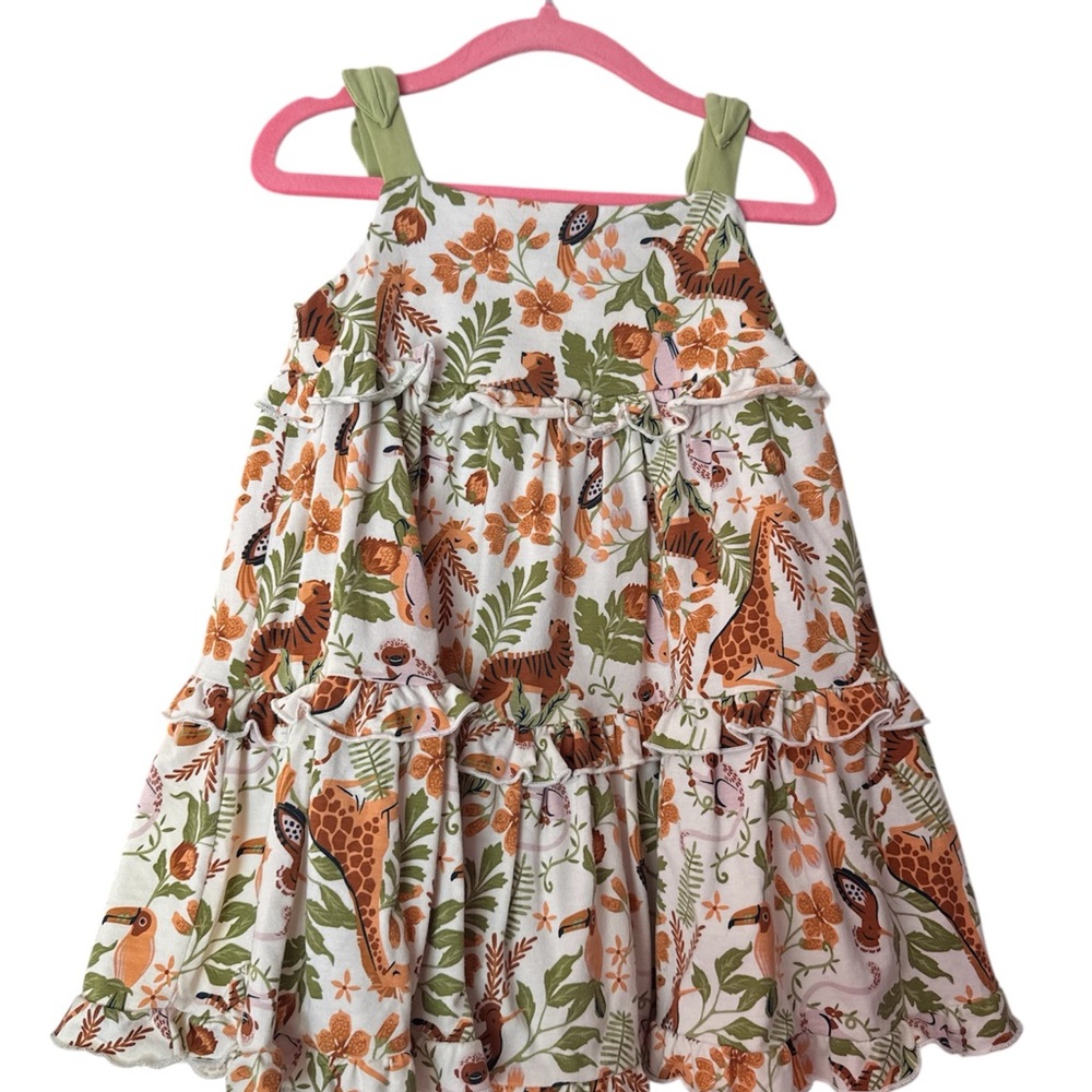 Rachel Zoe Kids Dress with Green and Orange Floral Print